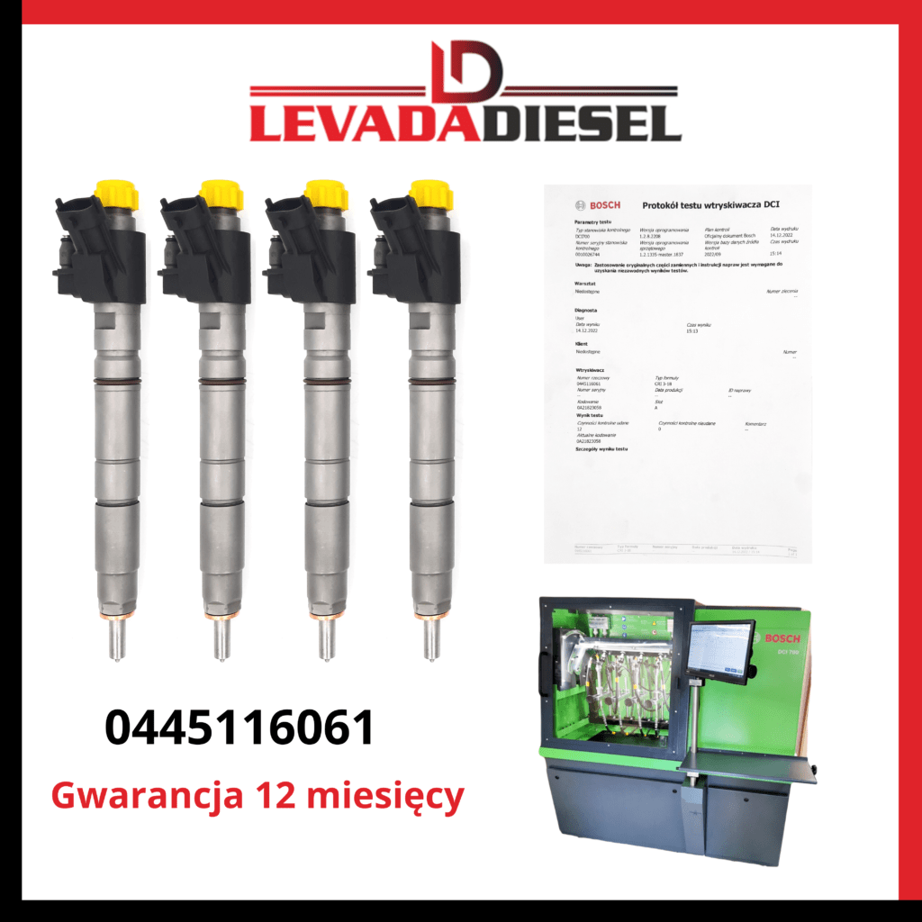 Regenerowany wtryskiwacz 0445116061, FW939K546AA LAND ROVER RANGE ROVER