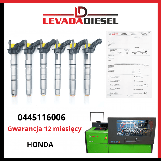 Regenerowany wtryskiwacz Bosch 0445116006, 16450-RL0-G01 HONDA