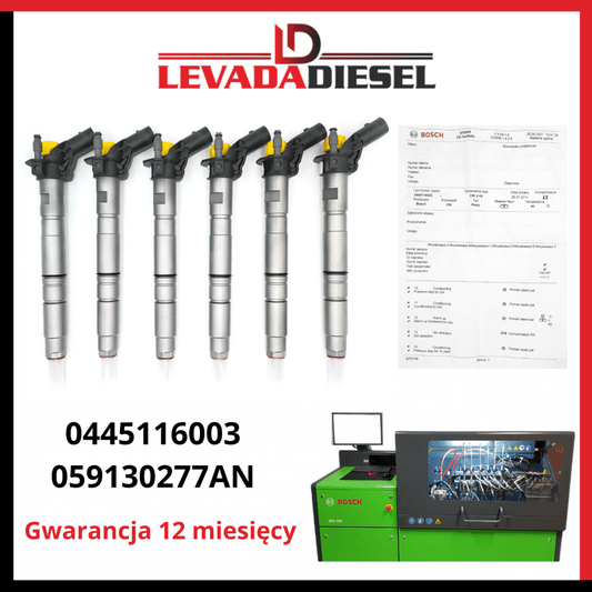 Regenerowany wtryskiwacz 0445116003, 059130277AN VOLKSWAGEN