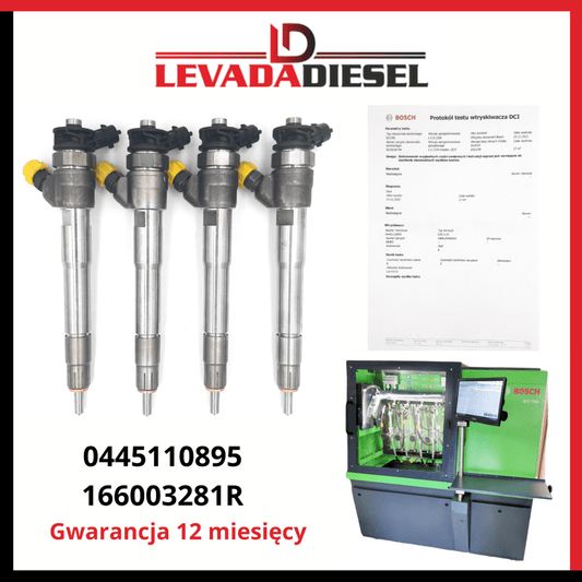 Regenerowany wtryskiwacz 0445110895, 166003281R RENAULT NISSAN