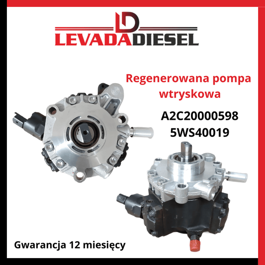 Regenerowana pompa wtryskowa A2C20000598, 5WS40019 CITROEN, PEUGEOT, FORD