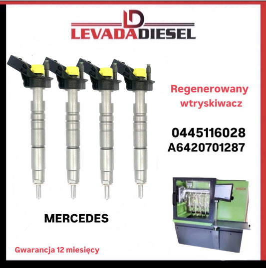 Regenerowany wtryskiwacz Bosch 0445116028, A6420701287 MERCEDES-BENZ