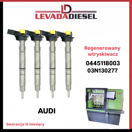 Regenerowany wtryskiwacz Bosch 0445118003, 03N130277 AUDI VW