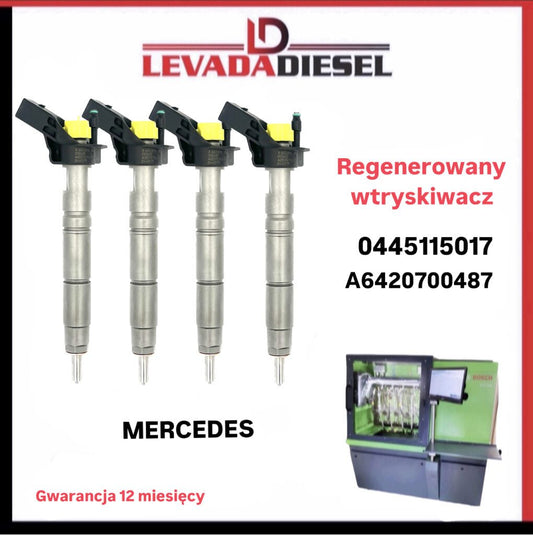 Regenerowany wtryskiwacz Bosch 0445115017, A6420700487 MERCEDES-BENZ