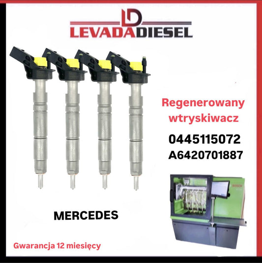 Regenerowany wtryskiwacz Bosch 0445115072, A6420701887 MERCEDES-BENZ