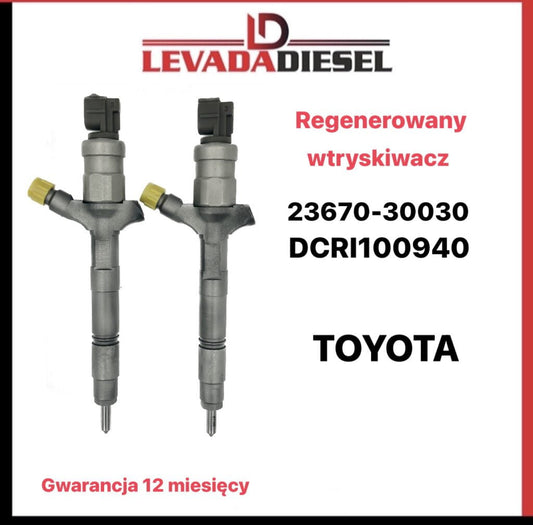 Regenerowany wtryskiwacz Denso 23670-30030, DCRI100940 TOYOTA