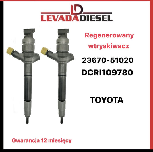 Regenerowany wtryskiwacz Denso 23670-51020, DCRI109780 TOYOTA LAND CRUZER