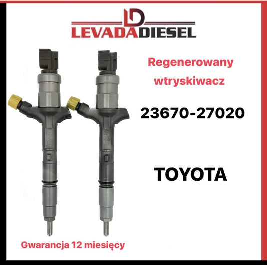 Regenerowany wtryskiwacz Denso 23670-27020, DCRI100640 TOYOTA