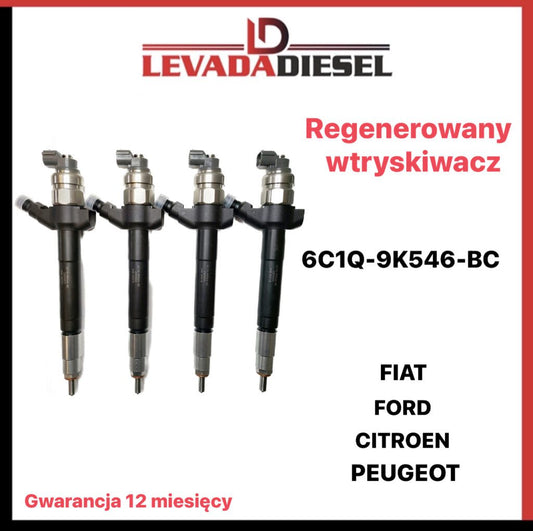 Regenerowany wtryskiwacz Denso 6C1Q-9K546-BC DCRI107060 FIAT FORD CITROEN PEUGEOT