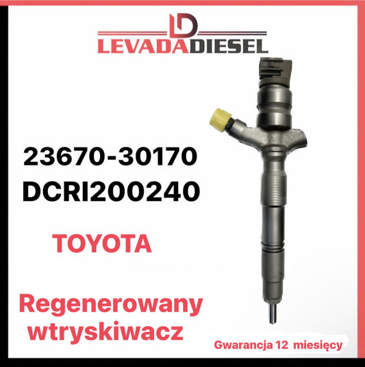 Regenerowany wtryskiwacz Denso 23670-30170, 2367030170, 23670-39445, 2367039445, DCRI200240 TOYOTA
